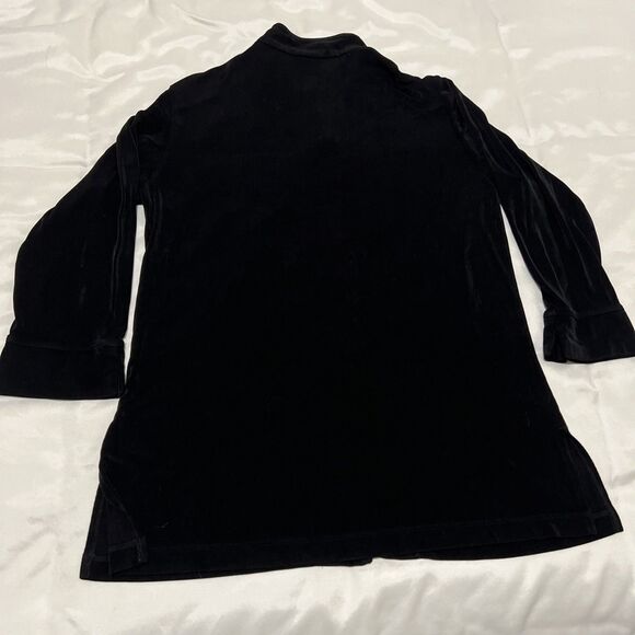 Chico's Travelers Jacket Blazer Black Button-up Loose Packable Size 1 = M 8 - Picture 4 of 5